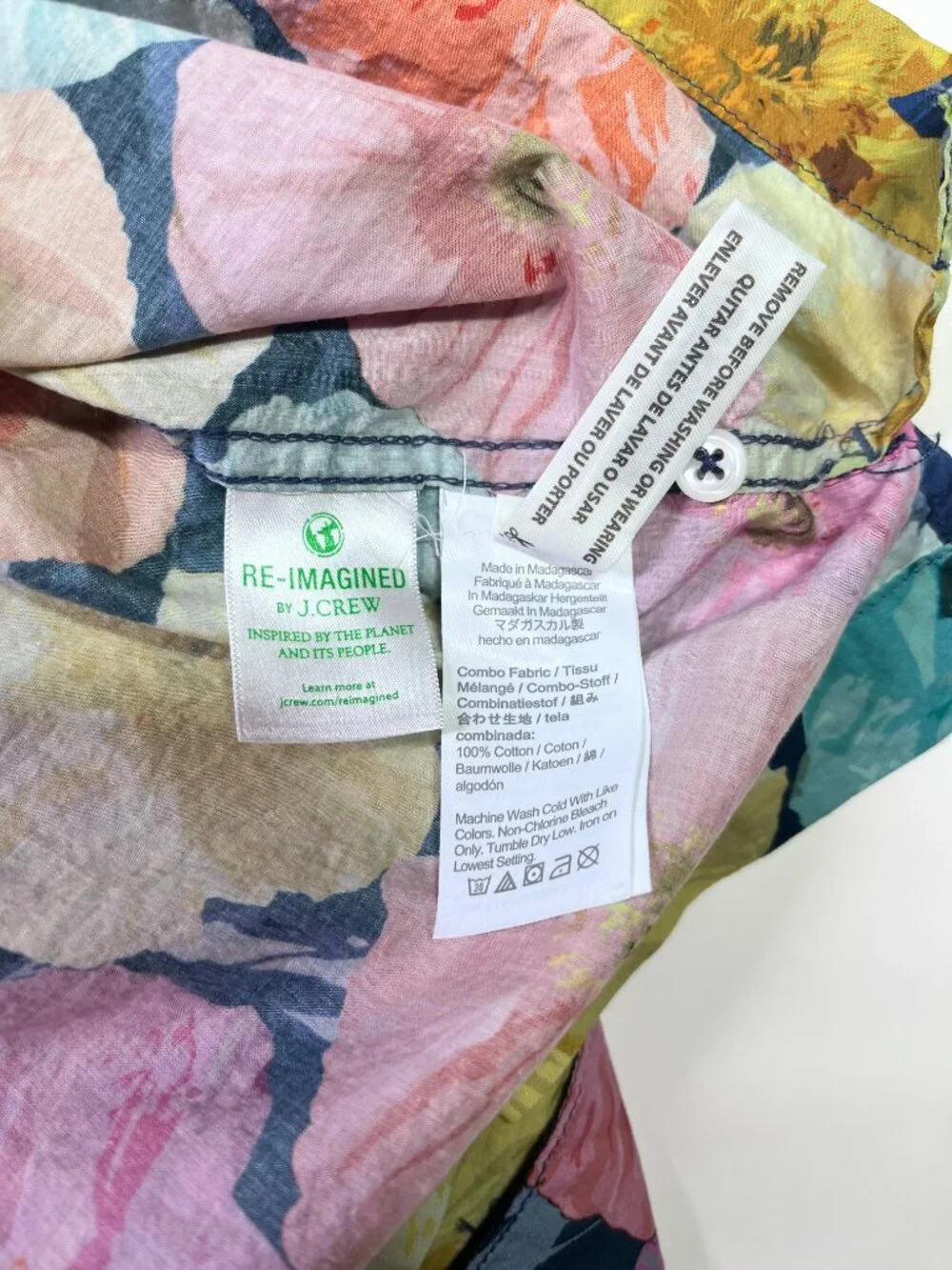 J. Crew with Liberty Fabric Men's Size XL Short Sleeve Camp Collar Shirt Floral